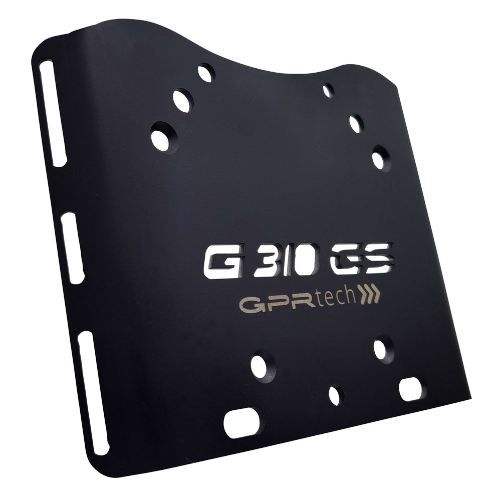 GPR TECH compatible con  Bmw G 310 Gs 2022/2024 e5 Placa de fijación específica en Titanio ALPITECH 35/55 LT compatible con portaequipajes original, fabricada en titanio con 4 puntos de anclaje