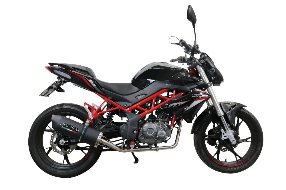 Escape compatible con Benelli Bn 125 2018-2020, Furore Evo4 Nero, Escape completo, no legal para países de la UE, con db killer extraíble 