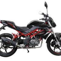 Escape compatible con Benelli Bn 125 2018-2020, Furore Evo4 Nero, Escape completo, no legal para países de la UE, con db killer extraíble 