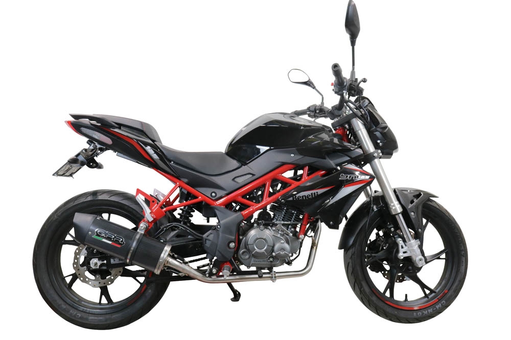 Escape compatible con Benelli Bn 125 2021-2024, Furore Evo4 Poppy, Escape completo, no legal para países de la UE, con db killer extraíble 