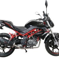 Escape compatible con Benelli Bn 125 2021-2024, Furore Evo4 Poppy, Escape completo, no legal para países de la UE, con db killer extraíble 