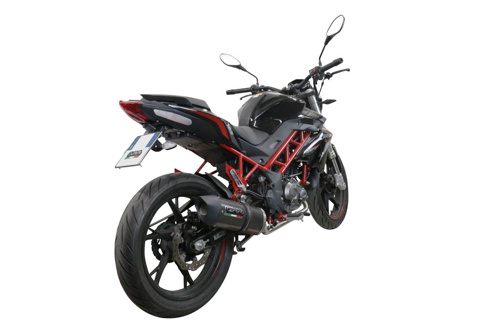 Escape compatible con Benelli Bn 125 2021-2024, Furore Evo4 Poppy, Escape completo, no legal para países de la UE, con db killer extraíble 
