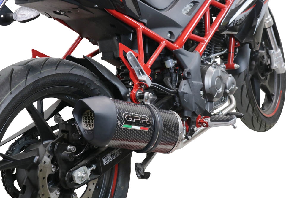 Escape compatible con Benelli Bn 125 2021-2024, Furore Evo4 Poppy, Escape completo, no legal para países de la UE, con db killer extraíble 