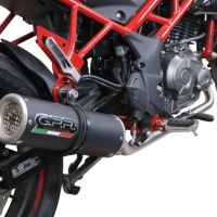 Escape compatible con Benelli Bn 125 2018-2020, M3 Black Titanium, Escape completo, no legal para países de la UE, con db killer extraíble 