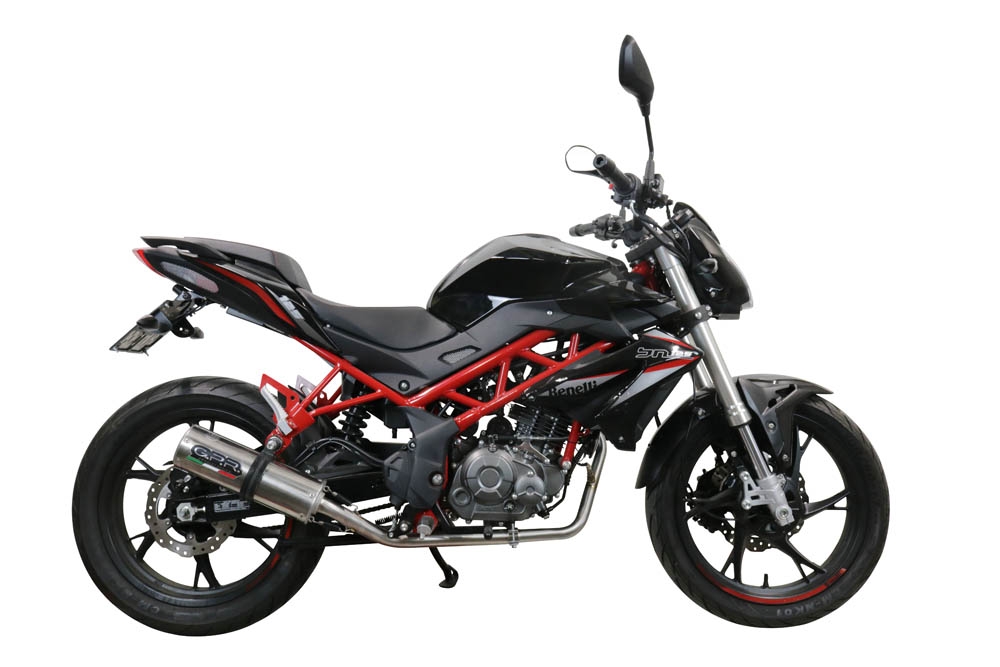 Escape compatible con Benelli Bn 125 2021-2024, M3 Inox , Escape completo, no legal para países de la UE, con db killer extraíble 