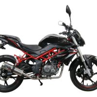Escape compatible con Benelli Bn 125 2021-2024, M3 Inox , Escape completo, no legal para países de la UE, con db killer extraíble 