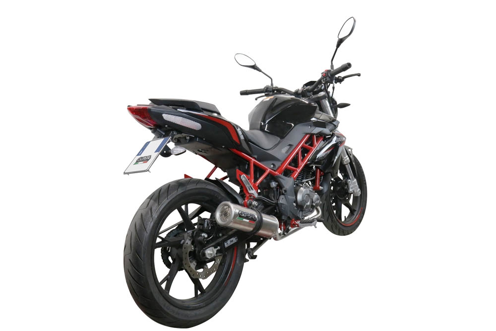 Escape compatible con Benelli Bn 125 2021-2024, M3 Inox , Escape completo, no legal para países de la UE, con db killer extraíble 