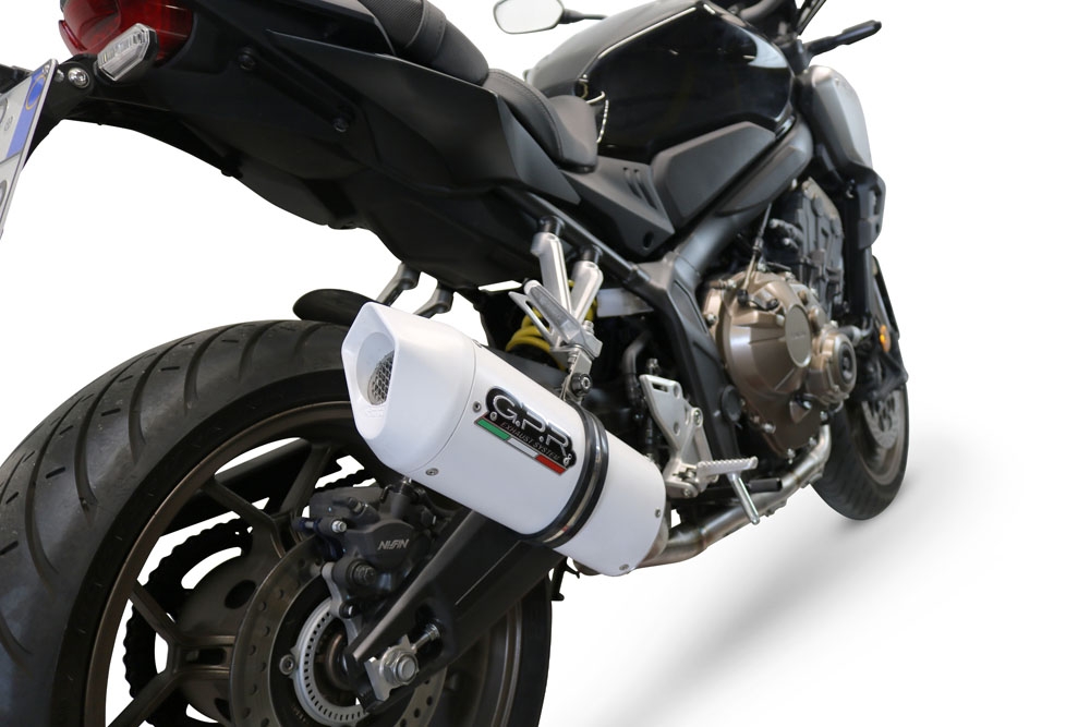 Escape compatible con Honda Cbr 650 F 2014-2016, Albus Ceramic, Escape completo homologado y legal, incluido db killer extraíble 