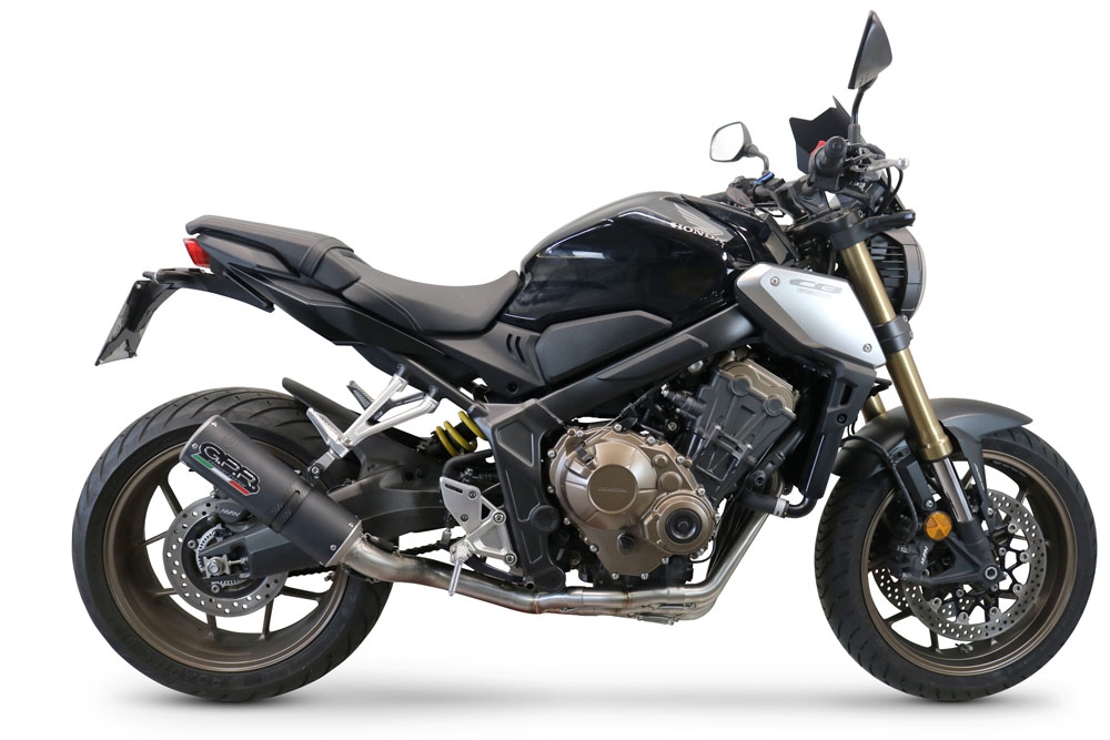 Escape compatible con Honda Cbr 650 R 2021-2023, M3 Black Titanium, Escape completo, no legal para países de la UE, con db killer extraíble 