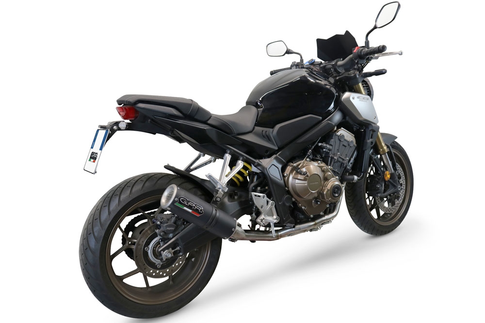 Escape compatible con Honda Cbr 650 R 2021-2023, M3 Black Titanium, Escape completo, no legal para países de la UE, con db killer extraíble 