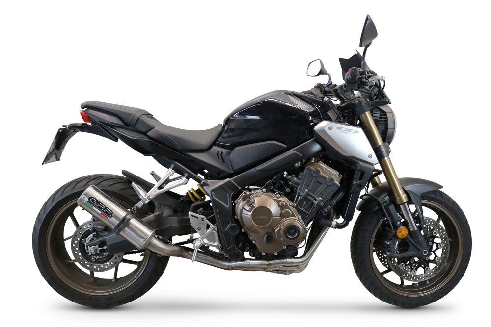 Escape compatible con Honda Cb 650 F 2019-2022, M3 Inox , Escape completo, no legal para países de la UE, con db killer extraíble 