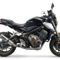 Escape compatible con Honda Cb 650 F 2019-2022, M3 Inox , Escape completo, no legal para países de la UE, con db killer extraíble 
