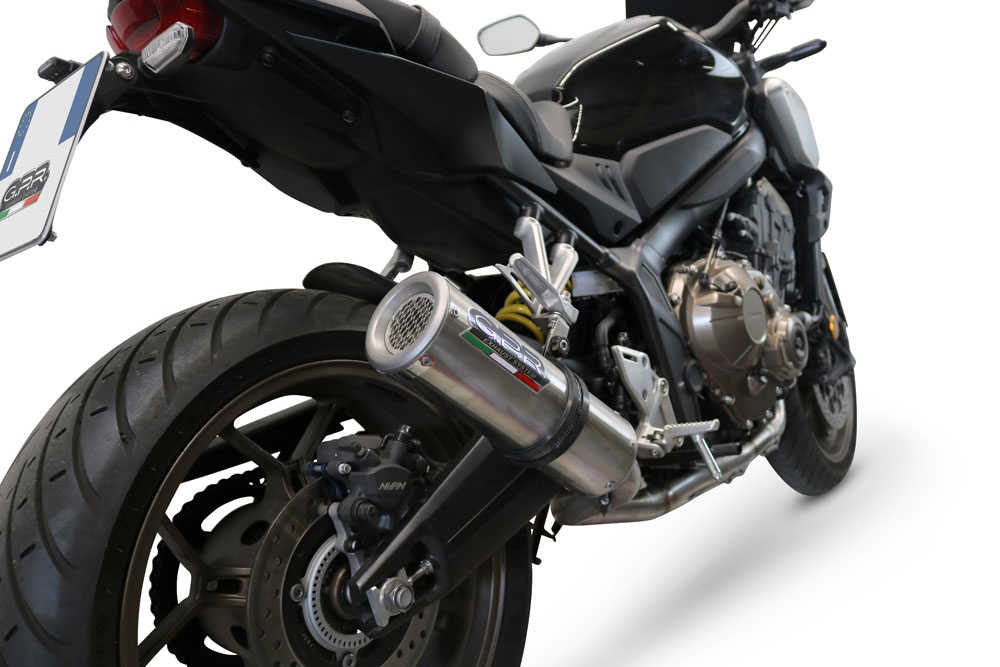 Escape compatible con Honda Cb 650 F 2019-2022, M3 Inox , Escape completo, no legal para países de la UE, con db killer extraíble 