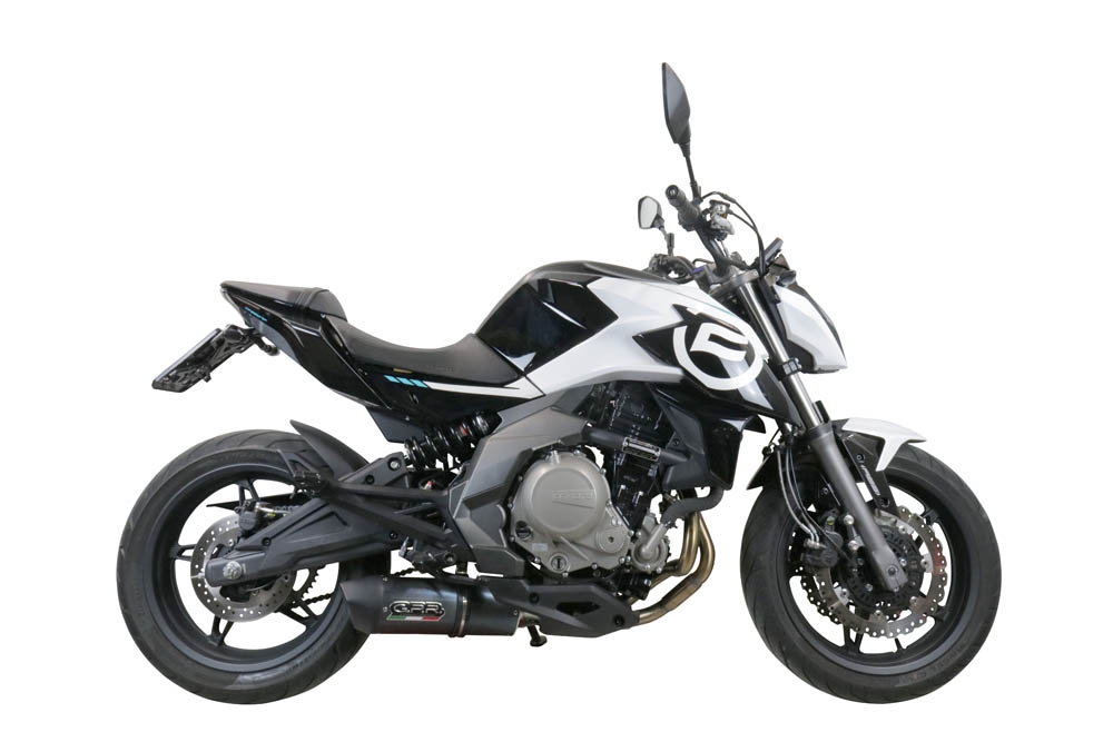 Escape compatible con Cf Moto 400 NK 2019-2020, Furore Poppy, Escape homologaedo, legal para mercados fuera de la UE, incluido tubo de enlace y db killer extraíble 