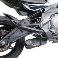 Escape compatible con Cf Moto 400 NK 2019-2020, Furore Poppy, Escape homologaedo, legal para mercados fuera de la UE, incluido tubo de enlace y db killer extraíble 