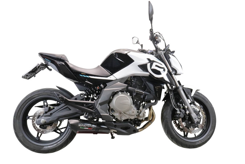 Escape compatible con Cf Moto 400 NK 2019-2020, Gpe Ann. Poppy, Escape homologaedo, legal para mercados fuera de la UE, incluido tubo de enlace y db killer extraíble 