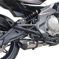 Escape compatible con Cf Moto 400 NK 2021-2023, Gpe Ann. Titanium, Escape homologaedo, legal para mercados fuera de la UE, incluido tubo de enlace y db killer extraíble 