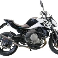 GPR escape compatible con  Cf Moto 650 Nk 2021-2024, Furore Evo4 Nero, Escape legal, homologado, silenciador con catalizador, db killer desmontable y tubo de conexión específico 