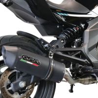 GPR escape compatible con  Cf Moto 650 Nk 2021-2024, Furore Evo4 Nero, Escape legal, homologado, silenciador con catalizador, db killer desmontable y tubo de conexión específico 