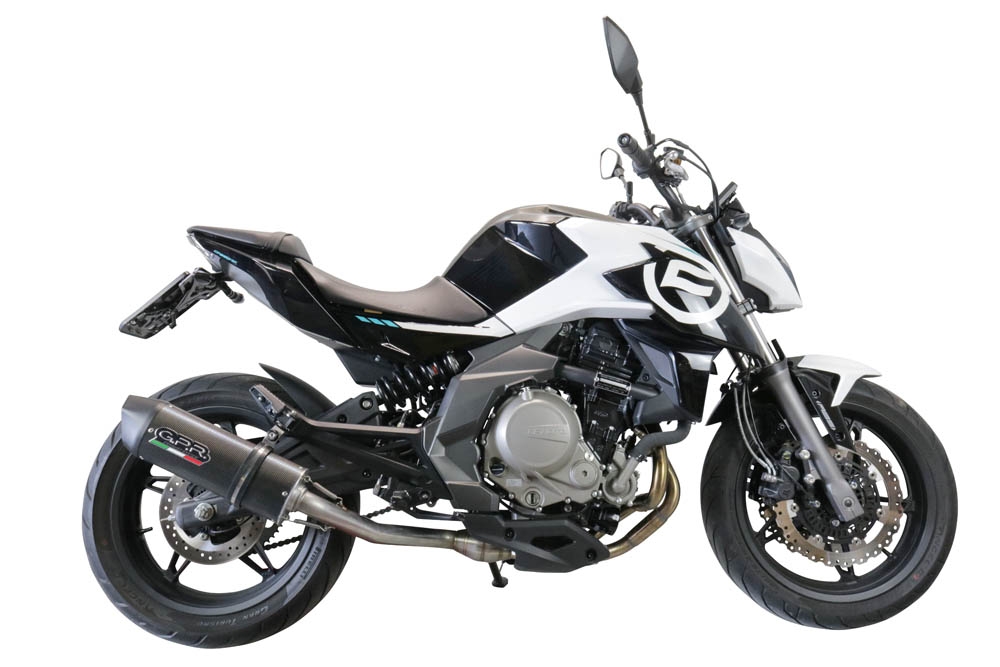Escape compatible con Cf Moto 650 Mt 2019-2020, Furore Evo4 Poppy, Escape legal, homologado, silenciador con catalizador, db killer desmontable y tubo de conexión específico 