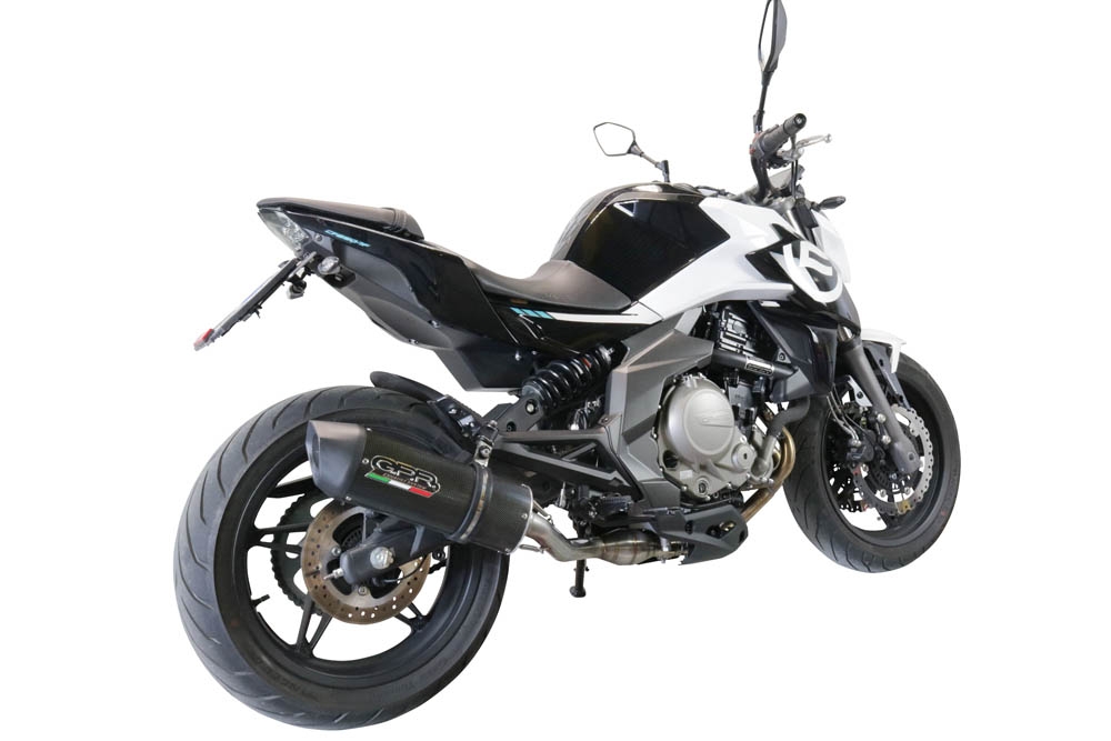 Escape compatible con Cf Moto 650 Mt 2019-2020, Furore Evo4 Poppy, Escape legal, homologado, silenciador con catalizador, db killer desmontable y tubo de conexión específico 