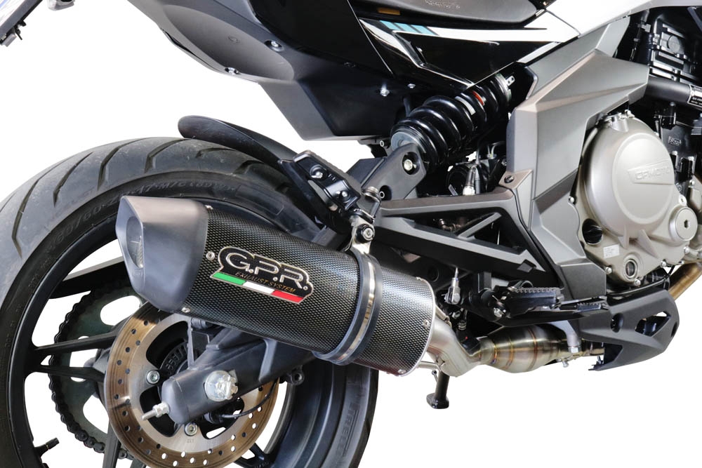 Escape compatible con Cf Moto 650 Mt 2019-2020, Furore Evo4 Poppy, Escape legal, homologado, silenciador con catalizador, db killer desmontable y tubo de conexión específico 
