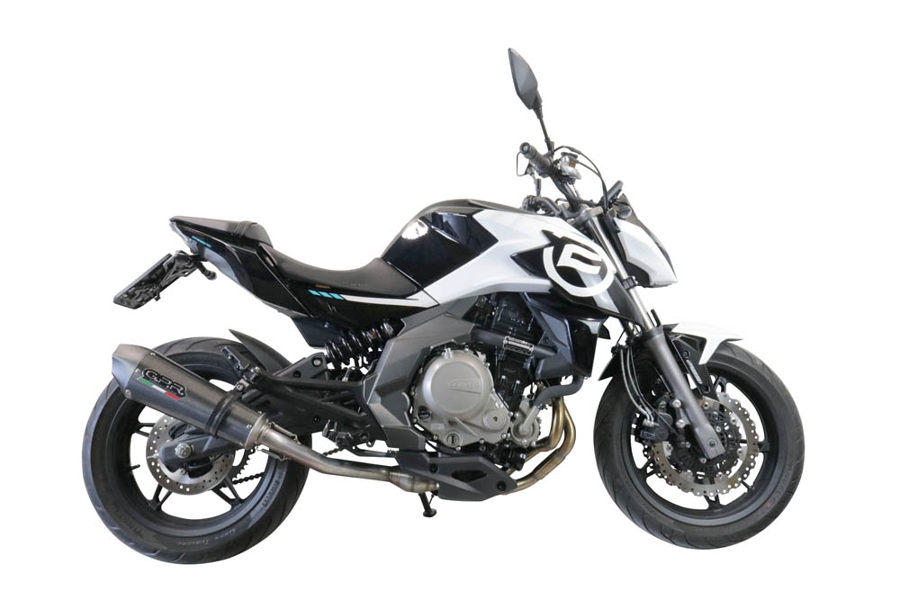 GPR escape compatible con  Cf Moto 400 NK 2019-2020, New Grand Prix Evo Poppy, Escape legal, homologado, silenciador con catalizador, db killer desmontable y tubo de conexión específico 