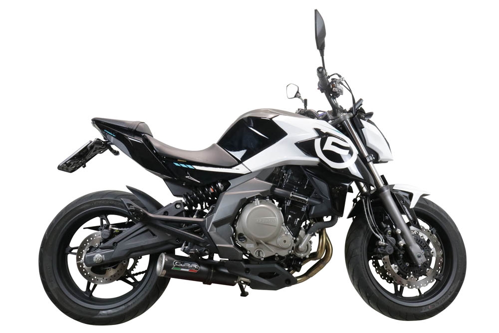 Escape compatible con Cf Moto 650 Mt 2021-2024, M3 Black Titanium, Escape homologado para mercados fuera de la UE 