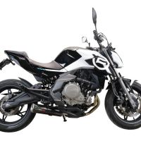 Escape compatible con Cf Moto 650 Mt 2021-2024, M3 Poppy , Escape homologaedo, legal para mercados fuera de la UE, incluido tubo de enlace y db killer extraíble 
