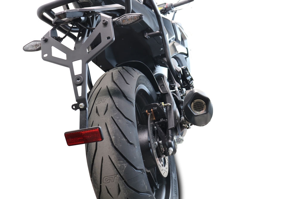 Escape compatible con Cf Moto 650 Gt 2022-2024, GP Evo4 Poppy, Escape legal, homologado, silenciador con db killer desmontable y tubo de conexión específico 