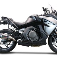Escape compatible con Cf Moto 650 Gt 2022-2024, GP Evo4 Titanium, Escape legal, homologado, silenciador con db killer desmontable y tubo de conexión específico 