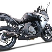 Escape compatible con Cf Moto 650 Gt 2022-2024, M3 Poppy , Escape legal, homologado, silenciador con db killer desmontable y tubo de conexión específico 