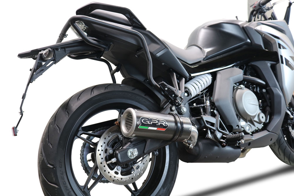 Escape compatible con Cf Moto 650 Gt 2022-2024, M3 Poppy , Escape legal, homologado, silenciador con db killer desmontable y tubo de conexión específico 