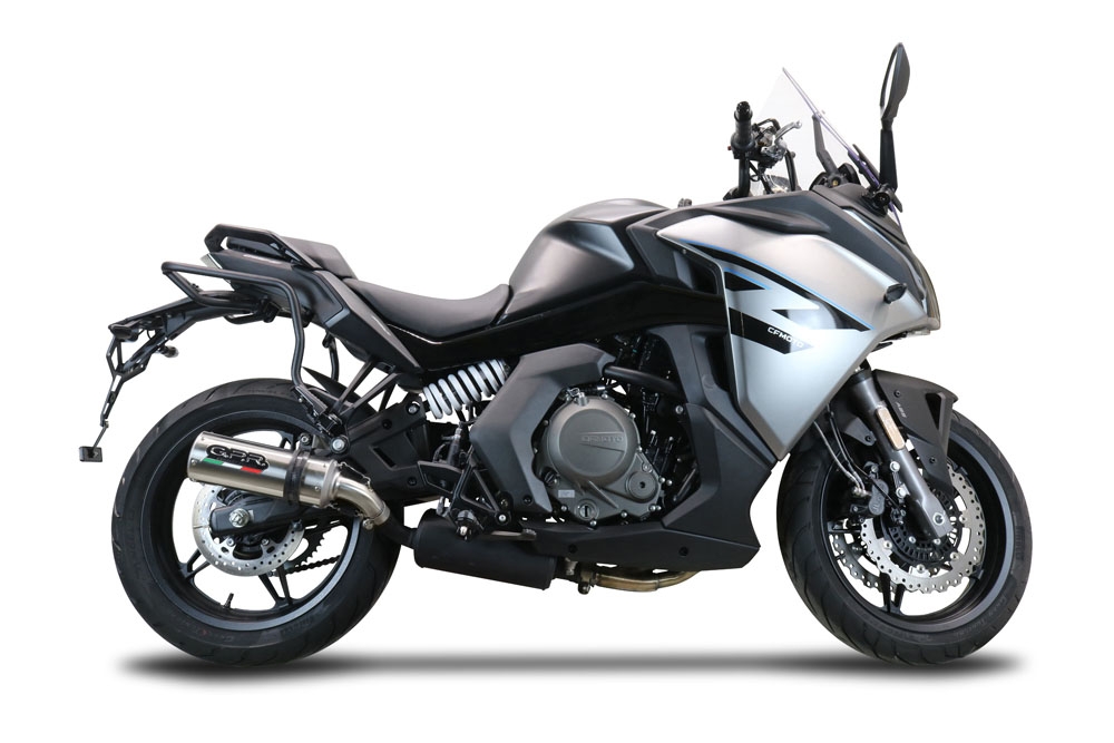 Escape compatible con Cf Moto 650 Gt 2022-2024, M3 Inox , Escape legal, homologado, silenciador con db killer desmontable y tubo de conexión específico 