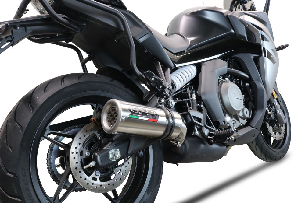 Escape compatible con Cf Moto 650 Gt 2022-2024, M3 Inox , Escape legal, homologado, silenciador con db killer desmontable y tubo de conexión específico 