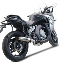 Escape compatible con Cf Moto 650 Gt 2022-2024, Deeptone Inox, Sistema de escape medio lleno, incluido db killer extraíble y tubo de conexión 