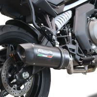 Escape compatible con Cf Moto 650 Gt 2022-2024, Furore Nero, Sistema de escape medio lleno, incluido db killer extraíble y tubo de conexión 