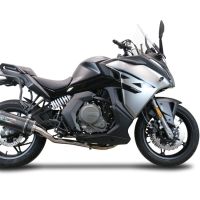 Escape compatible con Cf Moto 650 Gt 2022-2024, Furore Poppy, Sistema de escape medio lleno, incluido db killer extraíble y tubo de conexión 
