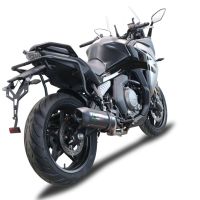 Escape compatible con Cf Moto 650 Gt 2022-2024, Furore Poppy, Sistema de escape medio lleno, incluido db killer extraíble y tubo de conexión 