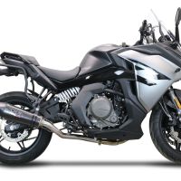 Escape compatible con Cf Moto 650 Gt 2022-2024, Gpe Ann. Poppy, Sistema de escape medio lleno, incluido db killer extraíble y tubo de conexión 