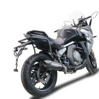 Escape compatible con Cf Moto 650 Gt 2022-2024, Gpe Ann. Poppy, Sistema de escape medio lleno, incluido db killer extraíble y tubo de conexión 