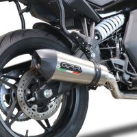 Escape compatible con Cf Moto 650 Gt 2022-2024, Gpe Ann. Titanium, Sistema de escape medio lleno, incluido db killer extraíble y tubo de conexión 
