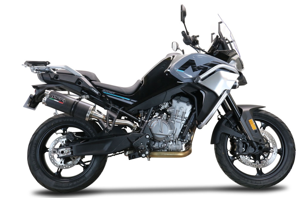 Escape compatible con Cf Moto 800 Mt Touring 2022-2024, Dual Poppy, Escape legal, homologado, silenciador con db killer desmontable y tubo de conexión específico 