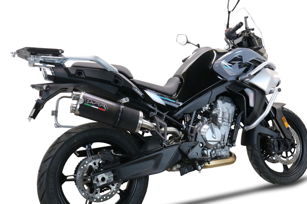 Escape compatible con Cf Moto 800 Mt Touring 2022-2024, Dual Poppy, Escape legal, homologado, silenciador con db killer desmontable y tubo de conexión específico 