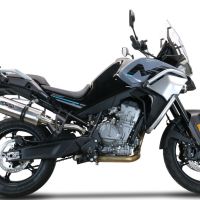 Escape compatible con Cf Moto 800 Mt Touring 2022-2024, Dual Titanium, Escape legal, homologado, silenciador con db killer desmontable y tubo de conexión específico 