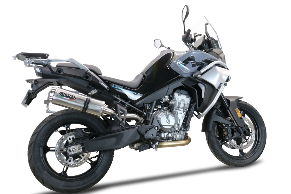 Escape compatible con Cf Moto 800 Mt Touring 2022-2024, Dual Titanium, Escape legal, homologado, silenciador con db killer desmontable y tubo de conexión específico 