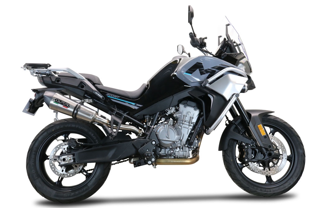 Escape compatible con Cf Moto 800 Mt Sport 2022-2024, GP Evo4 Titanium, Escape legal, homologado, silenciador con db killer desmontable y tubo de conexión específico 