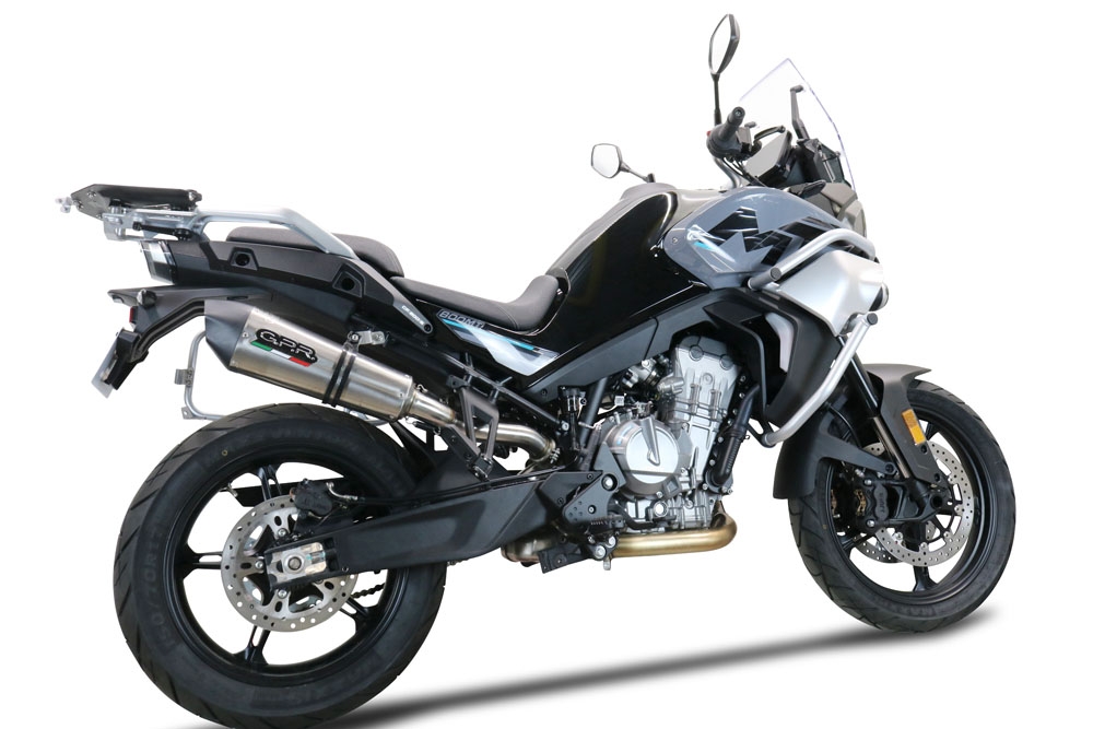 Escape compatible con Cf Moto 800 Mt Sport 2022-2024, GP Evo4 Titanium, Escape legal, homologado, silenciador con db killer desmontable y tubo de conexión específico 