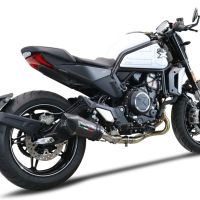 Escape compatible con Cf Moto 700 CL-X Heritage 2022-2024, Gpe Ann. Poppy, Sistema de escape medio lleno, incluido db killer extraíble y tubo de conexión 