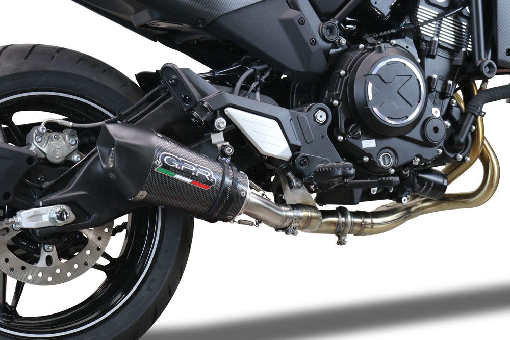 Escape compatible con Cf Moto 700 CL-X Heritage 2022-2024, Gpe Ann. Poppy, Sistema de escape medio lleno, incluido db killer extraíble y tubo de conexión 